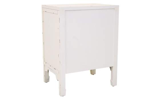 Mesita Noche Blanca Rustica 2 Puertas Serie Alika