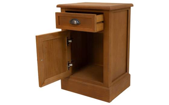 Mesita Noche Colonial 1 Cajon y 1 Puerta Serie Areast