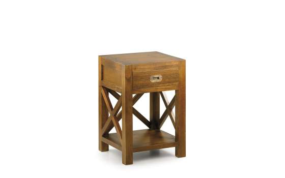 Mesita Noche Colonial Cruz 1 Cajon Serie Star
