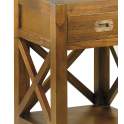Mesita Noche Colonial Cruz 1 Cajon Serie Star