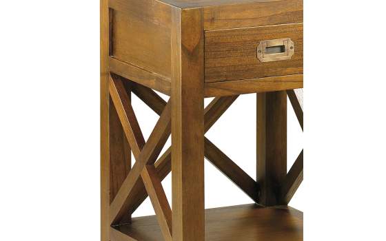 Mesita Noche Colonial Cruz 1 Cajon Serie Star
