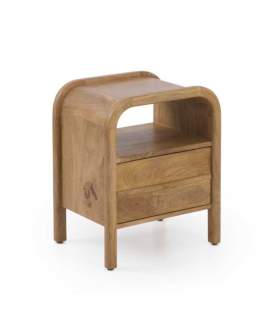 Mesita Noche Contemporanea 1 Cajon Madera Mango - Serie Attle