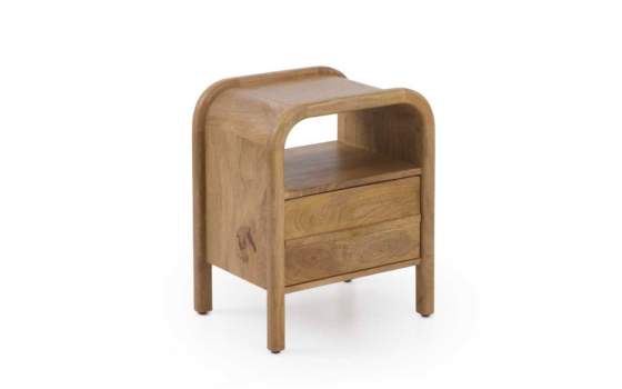 Mesita Noche Contemporanea 1 Cajon Madera Mango - Serie Attle
