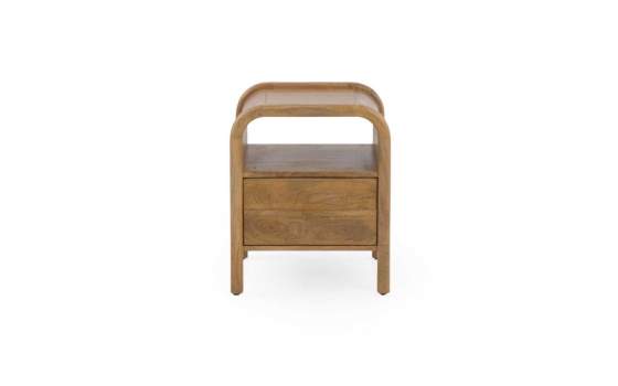 Mesita Noche Contemporanea 1 Cajon Madera Mango - Serie Attle