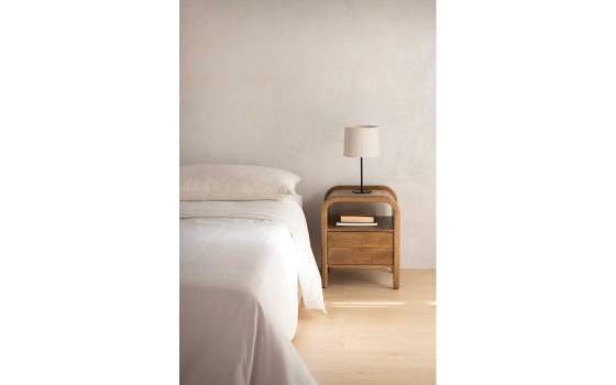 Mesita Noche Contemporanea 1 Cajon Madera Mango - Serie Attle