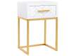 Mesita Noche Dormitorio en Blanco 1 Cajon - Serie Alech
