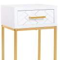 Mesita Noche Dormitorio en Blanco 1 Cajon - Serie Alech
