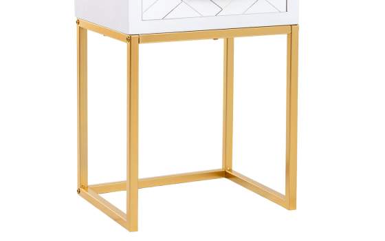 Mesita Noche Dormitorio en Blanco 1 Cajon - Serie Alech