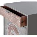 Mesita Noche Etnica oriental Cajon Puerta Wood Mandala