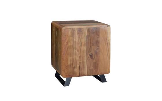 Mesita Noche Madera Reciclada Colores Descapados Abrian