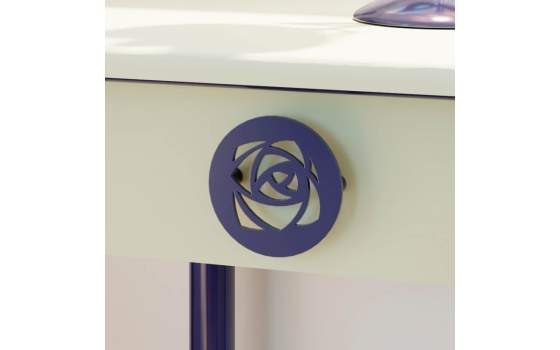 Mesita Noche Metal 1 Cajon Madera Serie Rhodesia