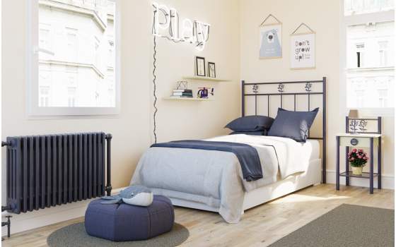 Mesita Noche Metal 1 Cajon Madera Serie Rhodesia