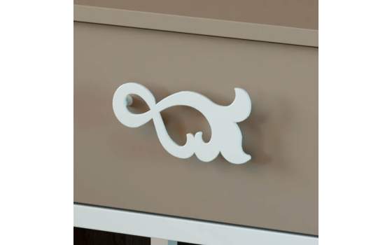 Mesita Noche Metal y 1 Cajon Madera Serie Raissa