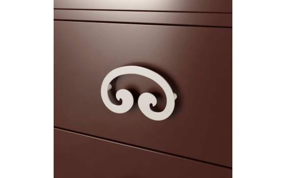 Mesita Noche Moderna 2 Cajones Tiradores Forja Serie Nora