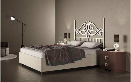 Mesita Noche Moderna 2 Cajones Tiradores Forja Serie Nora