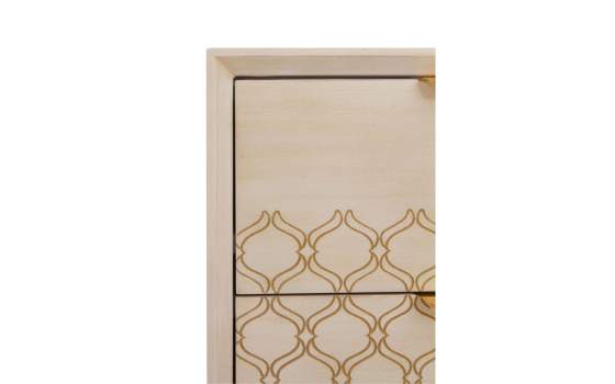 Mesita Noche Moderna 3 Cajones Roble Marfil Serie Adresas