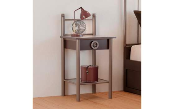 Mesita Noche Moderna con 1 Cajon Madera Serie Iris