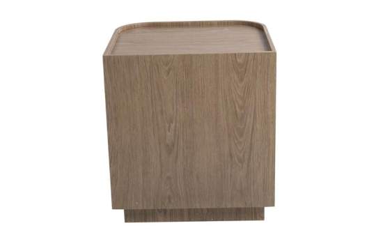Mesita Noche Moderna Semicircular 2 Cajon Serie Ligna