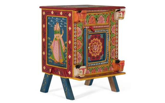Mesita Noche Oriental Colores 1 Puerta 1 Cajón - Serie Akai
