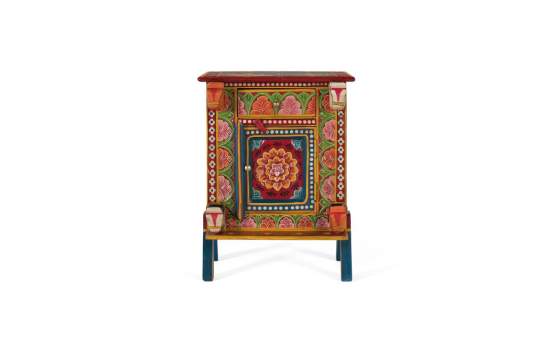 Mesita Noche Oriental Colores 1 Puerta 1 Cajón - Serie Akai