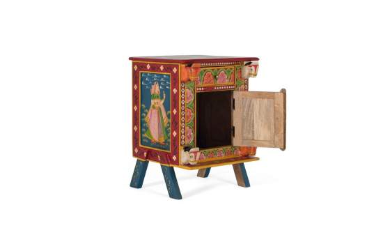 Mesita Noche Oriental Colores 1 Puerta 1 Cajón - Serie Akai