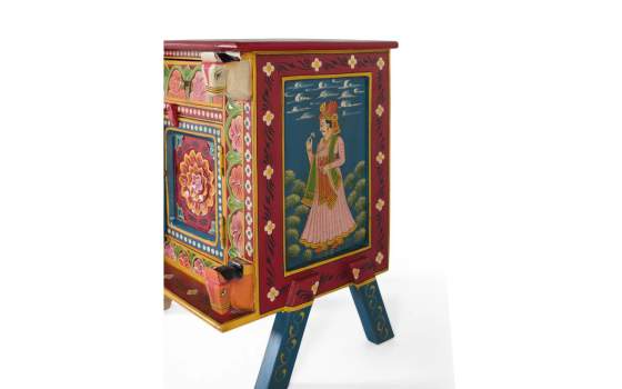 Mesita Noche Oriental Colores 1 Puerta 1 Cajón - Serie Akai