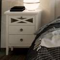Mesita Noche Provenzal  3 Cajones Cruz Dormitorio Adismu