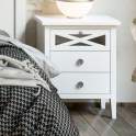 Mesita Noche Provenzal  3 Cajones Cruz Dormitorio Adismu