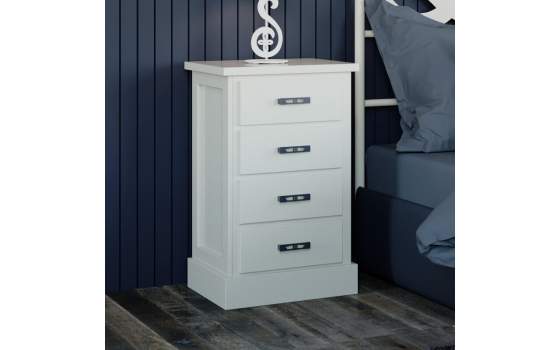 Mesita Noche Provenzal con 4 Cajones Madera Minerva