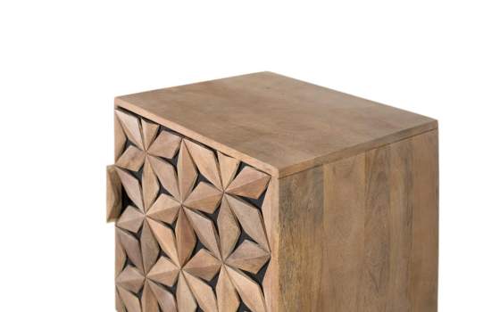 Mesita Noche Puerta Decorada Bicolor Serie Destrans