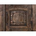 Mesita Noche Rustica 1 Puerta Tallada Color Nogal Acebal