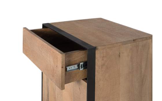 Mesita Noche Rustica Actual 1 Cajon 1 Puerta Serie Aoiz