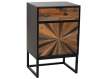 Mesita Noche Rustica Industrial 1 Cajon 1 Puerta - Serie Antoin