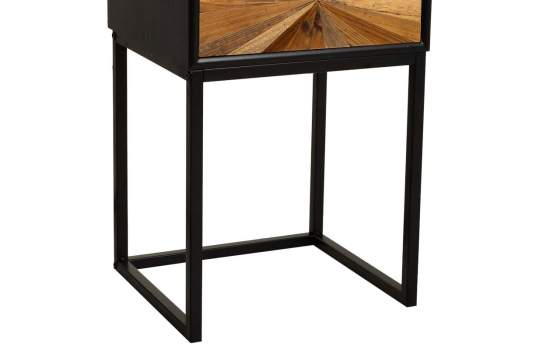 Mesita Noche Rustica Industrial 1 Cajon - Serie Antoin