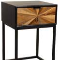 Mesita Noche Rustica Industrial 1 Cajon - Serie Antoin