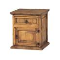 Mesita Noche Rustica Mejicana 1 Cajon y Puerta Madera Maciza