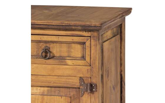 Mesita Noche Rustica Mejicana 1 Cajon y Puerta Madera Maciza