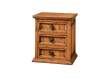 Mesita Noche Rustica Mejicana 3 Cajones Madera Maciza de Pino