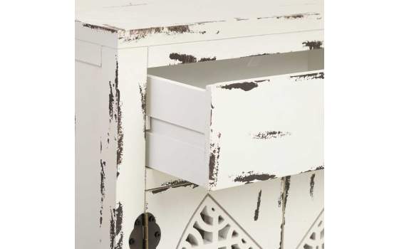 Mesita Oriental Blanca Decape 1 Cajon 2 Puertas Makalu