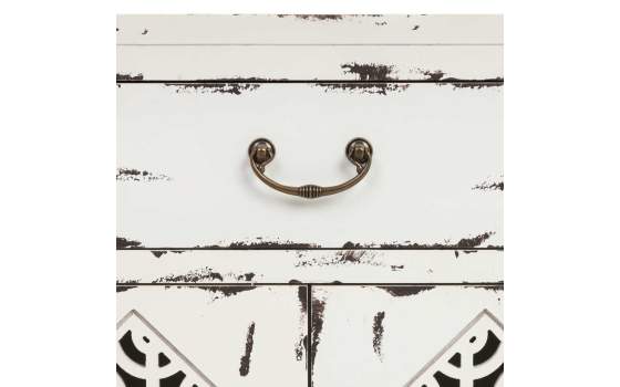 Mesita Oriental Blanca Decape 1 Cajon 2 Puertas Makalu