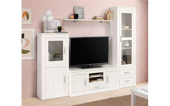 Modular Para Salon Estilo Actual Blanco 250 cm Serie Aranys