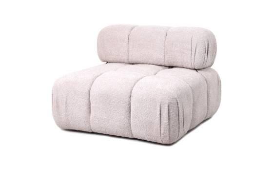 Modulo Central Sofa Tapizado Beige Serie Akilian