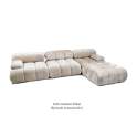 Modulo Reposapies Sofa Tapizado Beige Serie Akilian