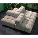 Modulo Reposapies Sofa Tapizado Beige Serie Akilian