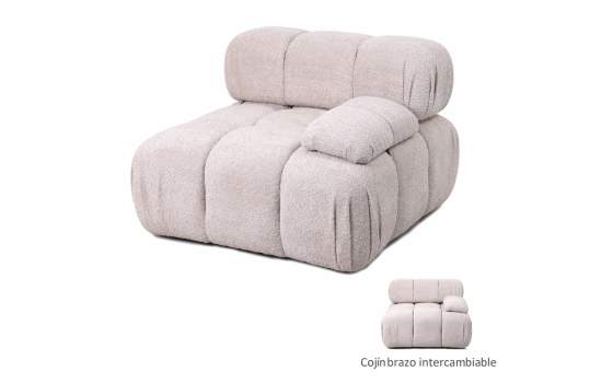 Modulo Sofa Tapizado Beige Serie Akilian Modulo Sofa Tapizado Beige Serie Akilian