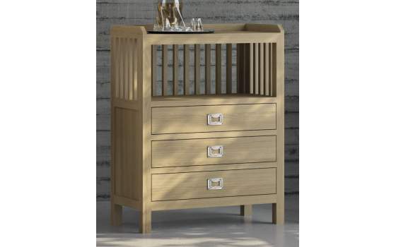 Mueble Auxiliar 3 Cajones Roble Adott