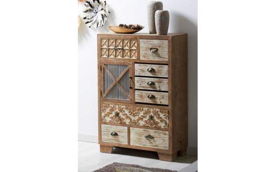 Mueble Auxiliar Tallado Decorado Alisa