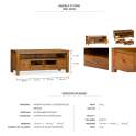 Mueble Bajo Television Colonial 4 Cajones serie Star