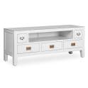 Mueble Bajo Television Colonial en Blanco Serie Everest