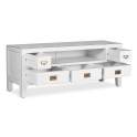 Mueble Bajo Television Colonial en Blanco Serie Everest